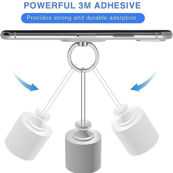 Transparent Cell Phone Finger Grip Ring (Gold) - Picture 5 of 5